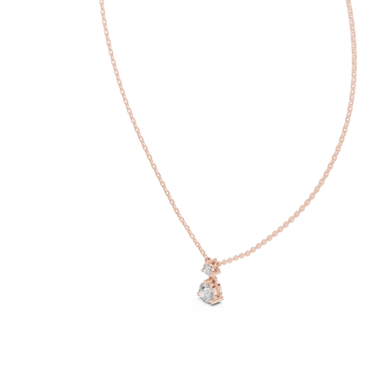 Celeste Round Solitaire Diamond Pendant Necklace