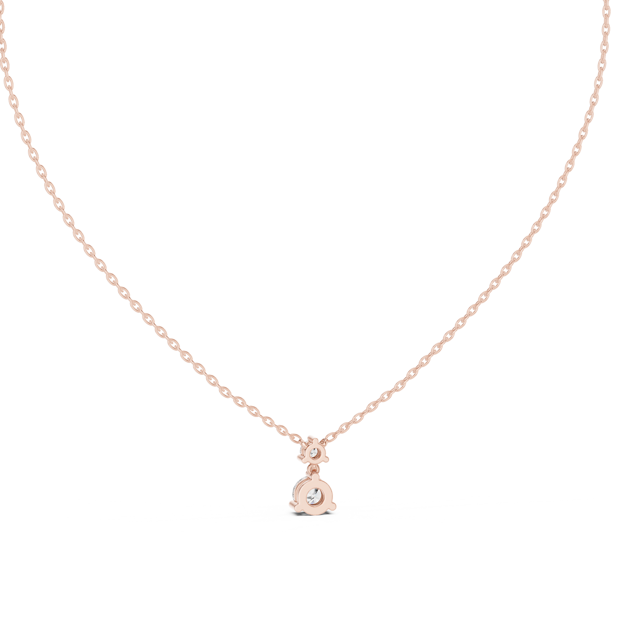 celeste round solitaire diamond pendant necklace