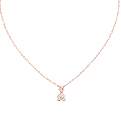 Celeste Round Solitaire Diamond Pendant Necklace