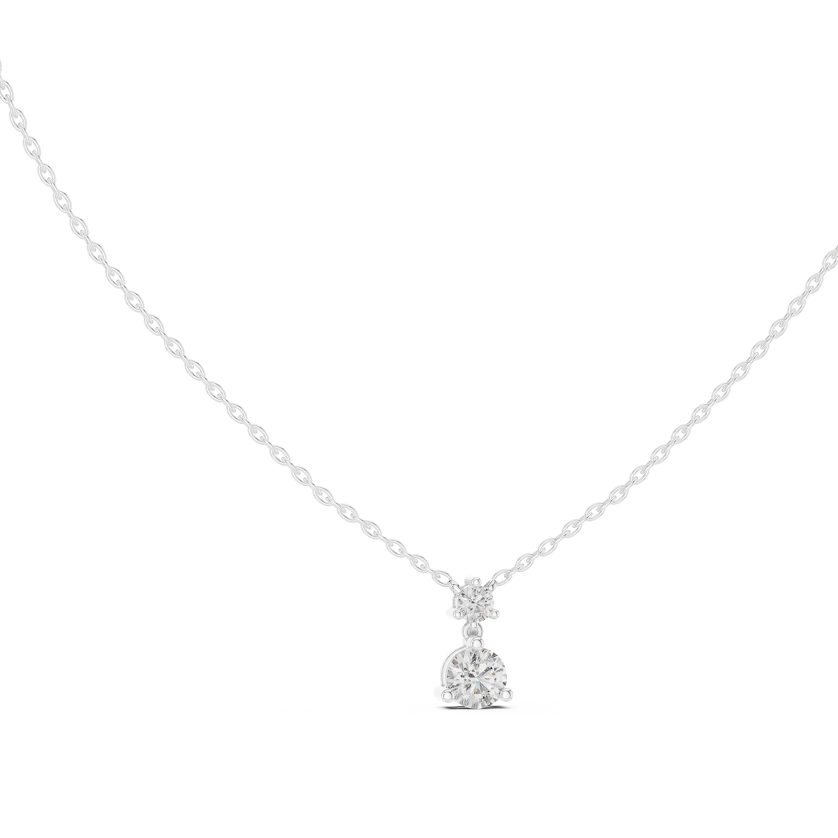 celeste round solitaire diamond pendant necklace