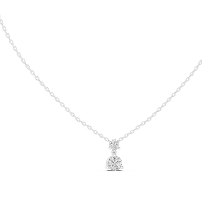 Celeste Round Solitaire Diamond Pendant Necklace