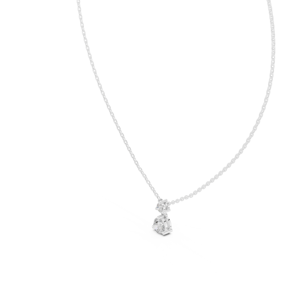 celeste round solitaire diamond pendant necklace