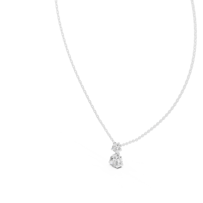 Celeste Round Solitaire Diamond Pendant Necklace