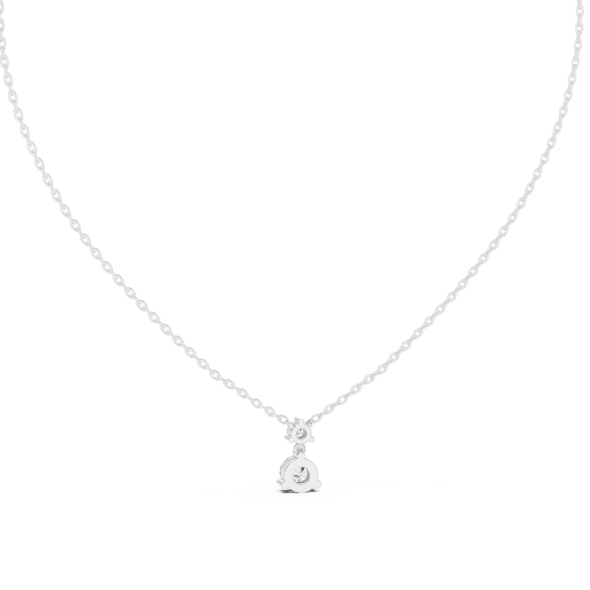 celeste round solitaire diamond pendant necklace