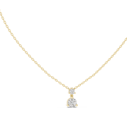 Celeste Round Solitaire Diamond Pendant Necklace