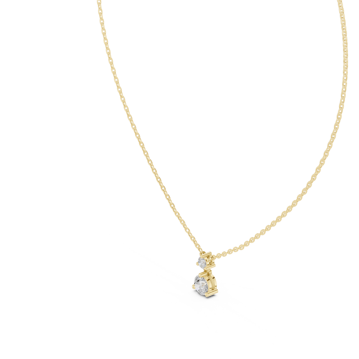 celeste round solitaire diamond pendant necklace