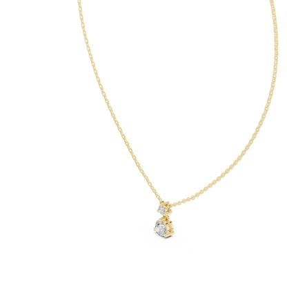 Celeste Round Solitaire Diamond Pendant Necklace
