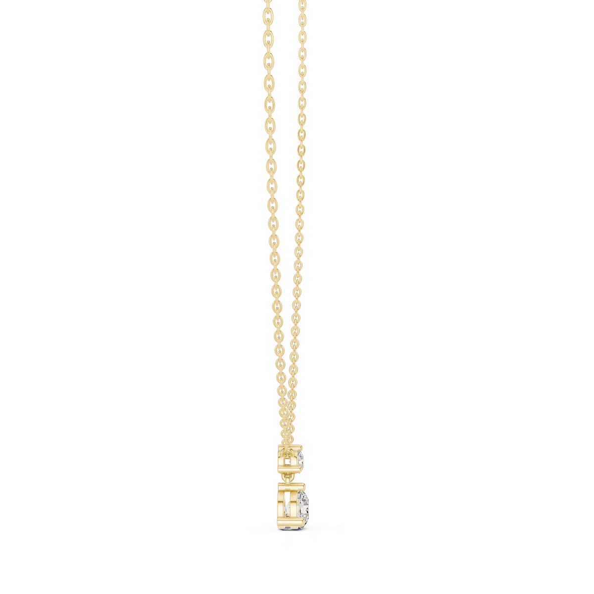 celeste round solitaire diamond pendant necklace