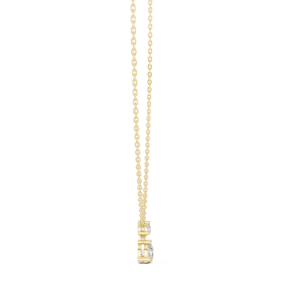 Celeste Round Solitaire Diamond Pendant Necklace