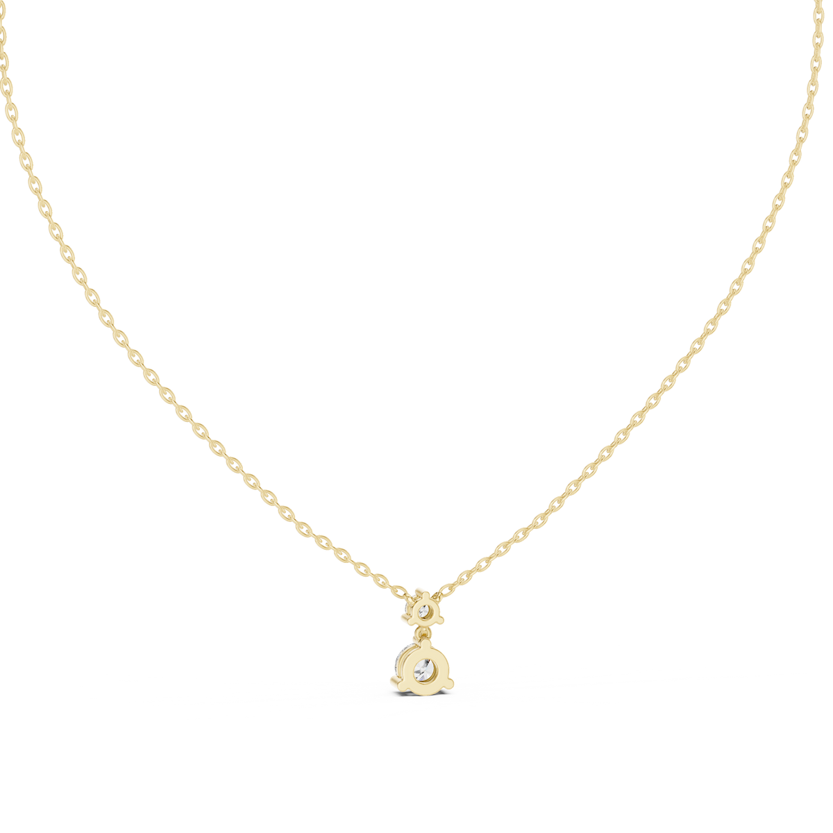 celeste round solitaire diamond pendant necklace