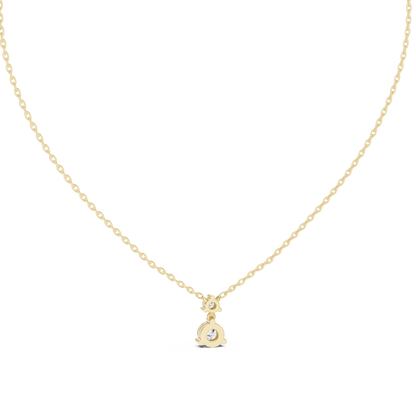 Celeste Round Solitaire Diamond Pendant Necklace
