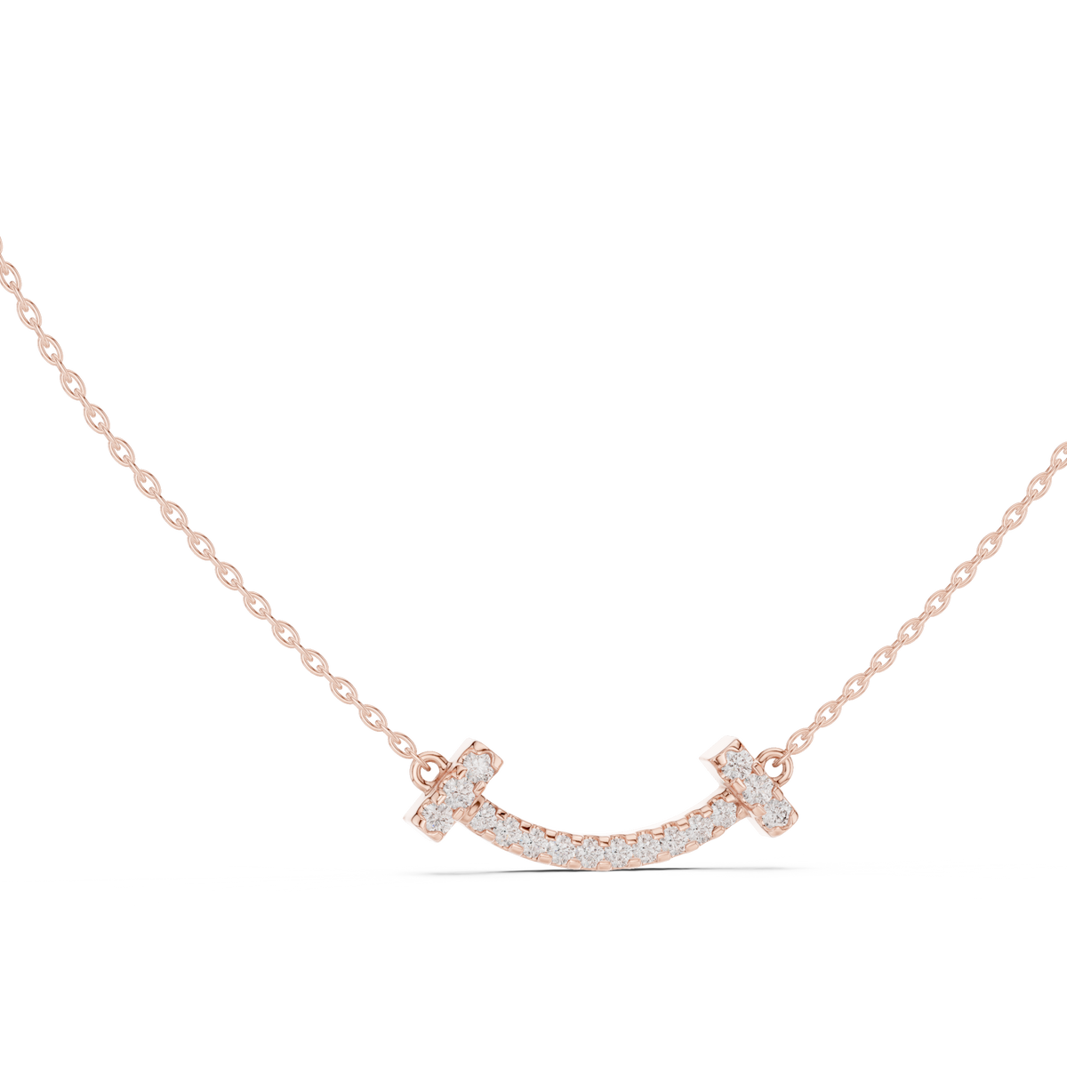 aurora diamond smile pendant necklace