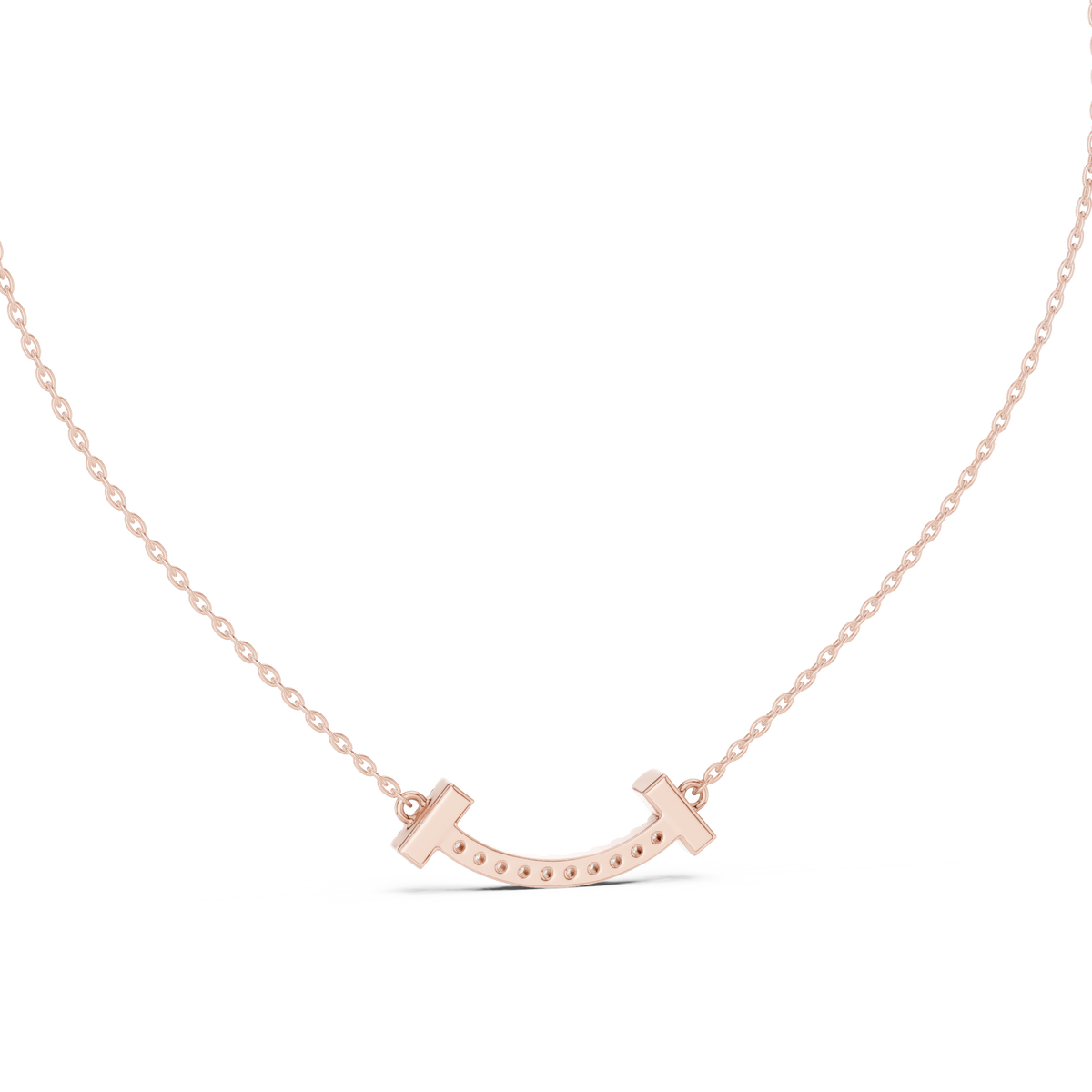 aurora diamond smile pendant necklace