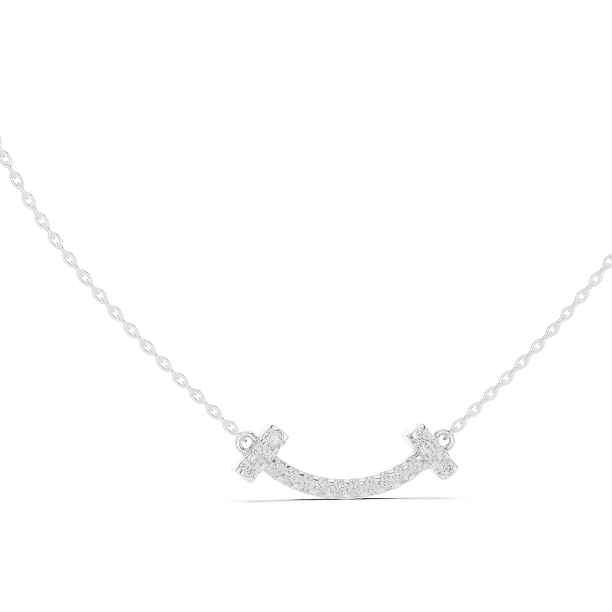 aurora diamond smile pendant necklace