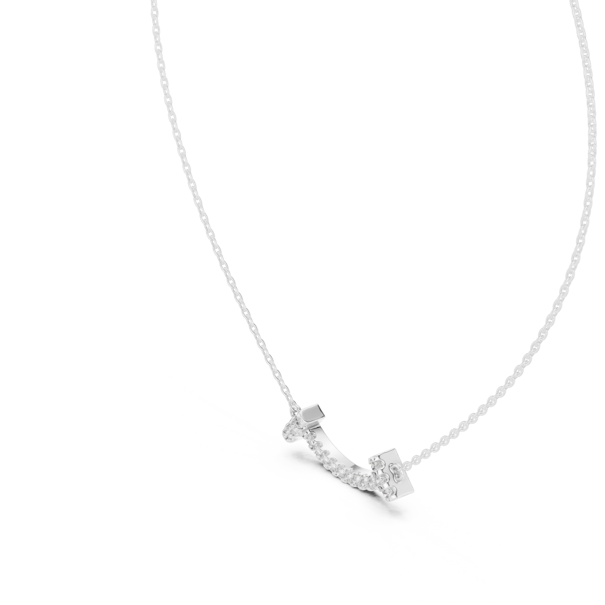 aurora diamond smile pendant necklace