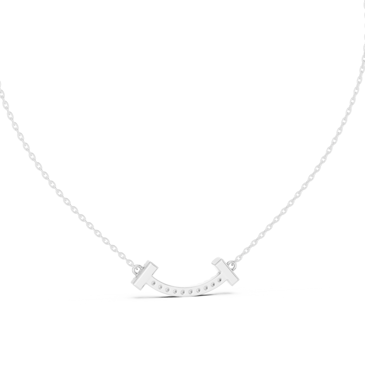 aurora diamond smile pendant necklace