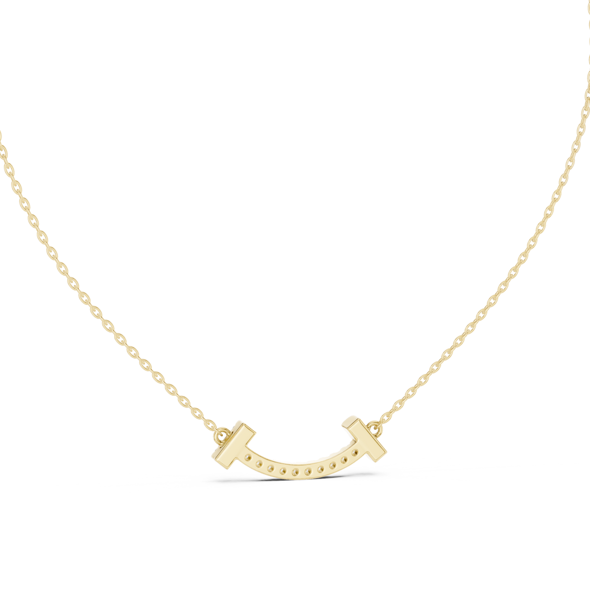 aurora diamond smile pendant necklace