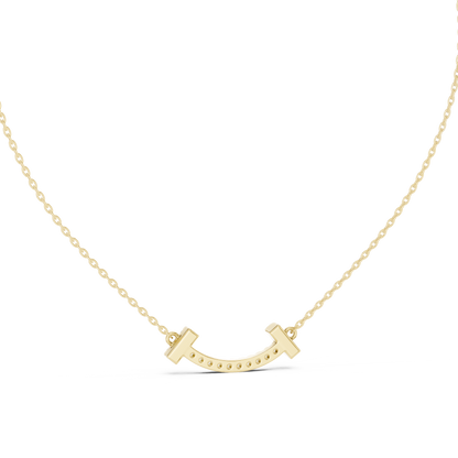 Aurora Diamond Smile Pendant Necklace