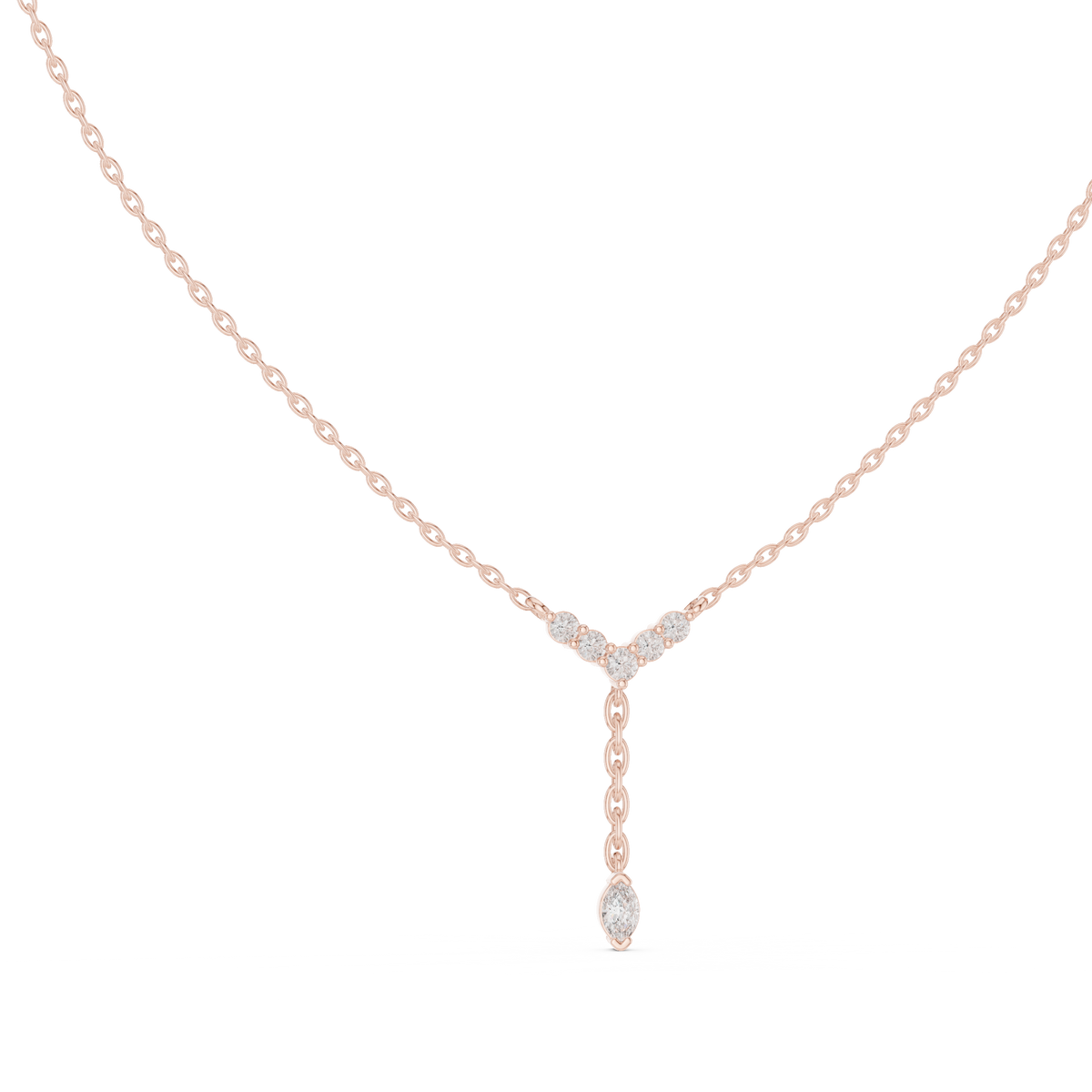 aurora marquise diamond drop pendant necklace