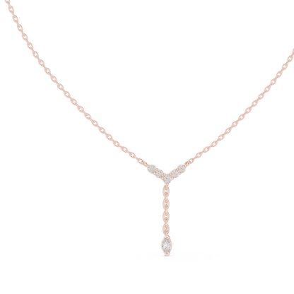 Aurora Marquise Diamond Drop Pendant Necklace
