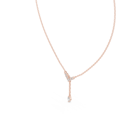 Aurora Marquise Diamond Drop Pendant Necklace