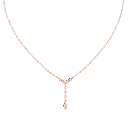 Aurora Marquise Diamond Drop Pendant Necklace