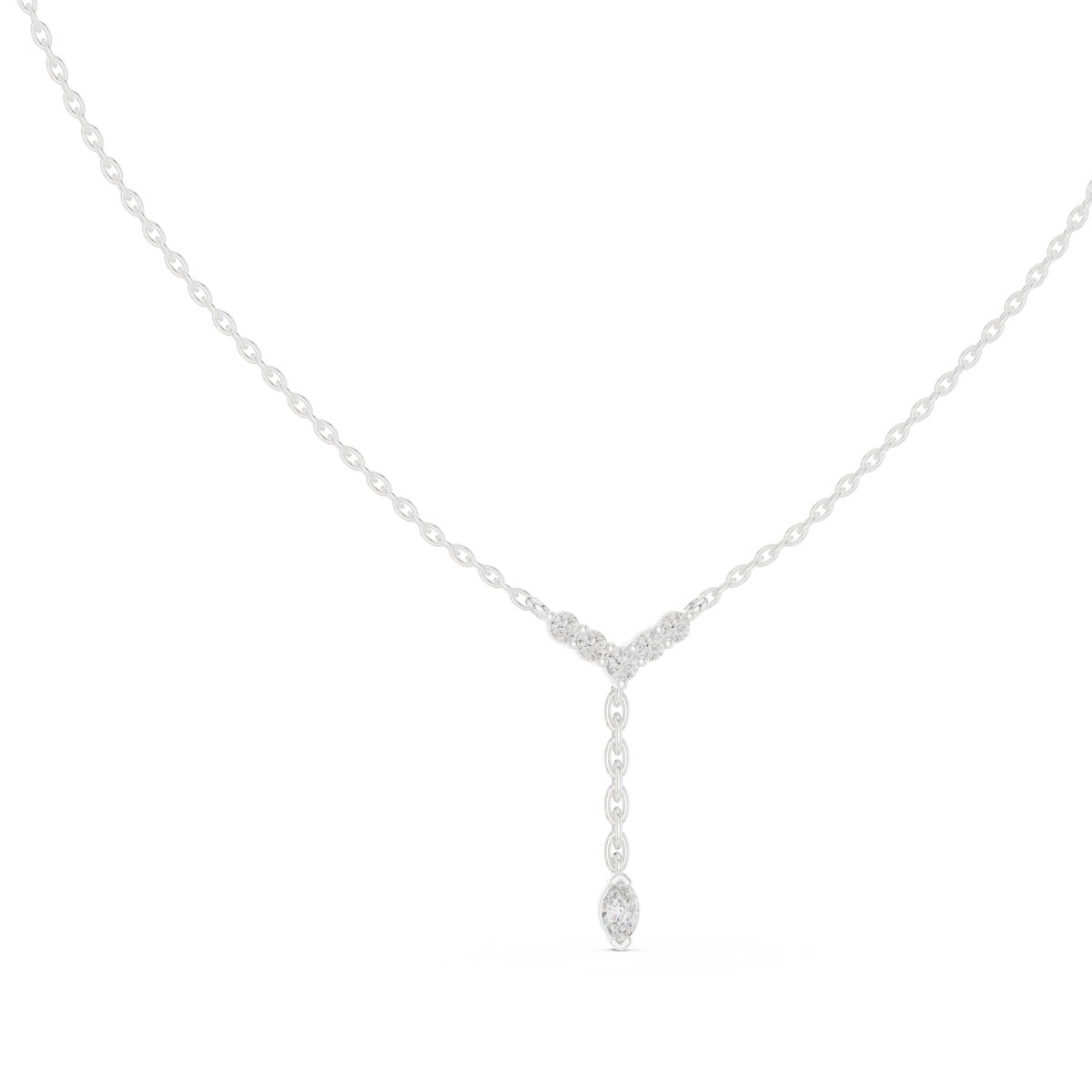 aurora marquise diamond drop pendant necklace