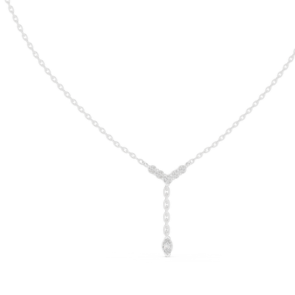 Aurora Marquise Diamond Drop Pendant Necklace