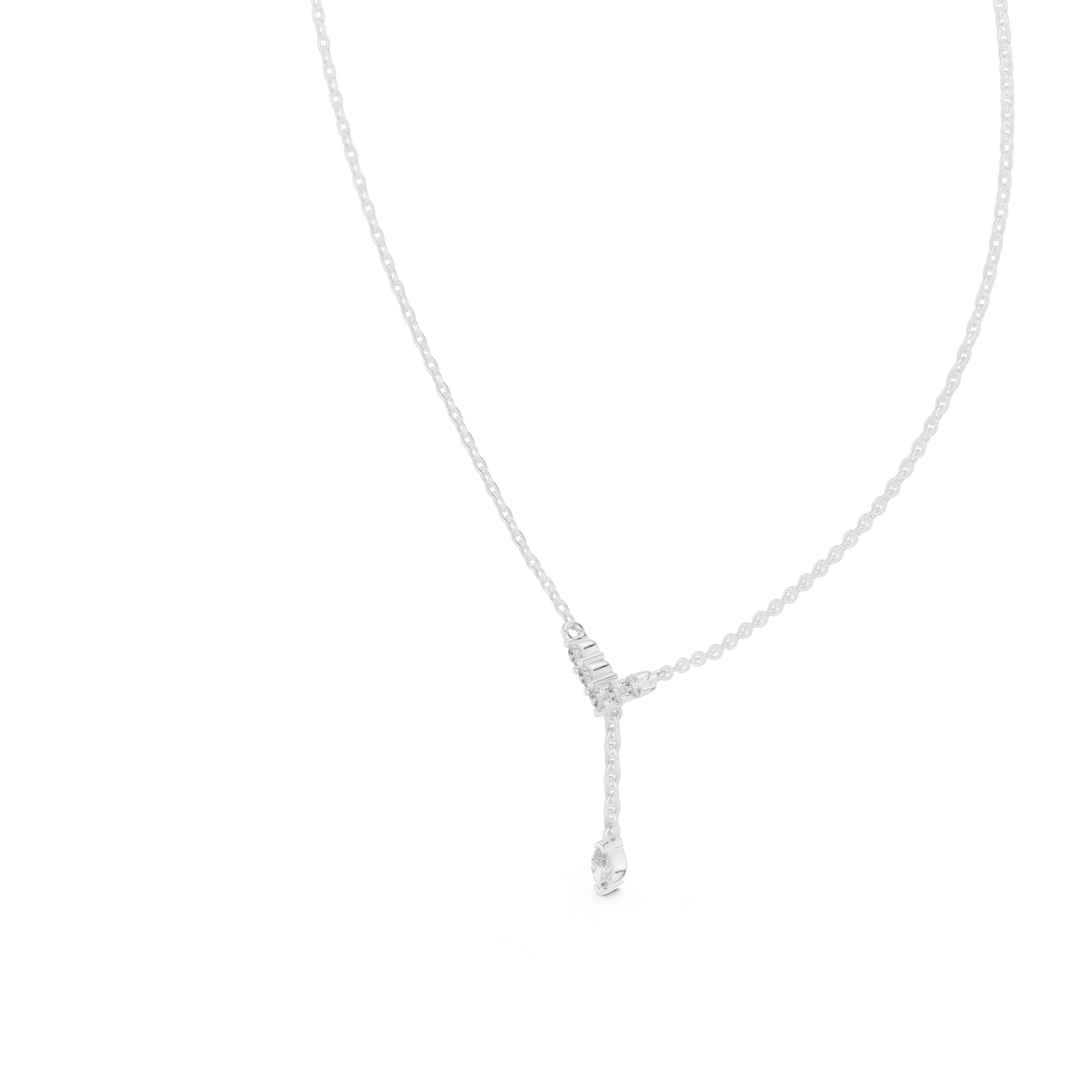 aurora marquise diamond drop pendant necklace