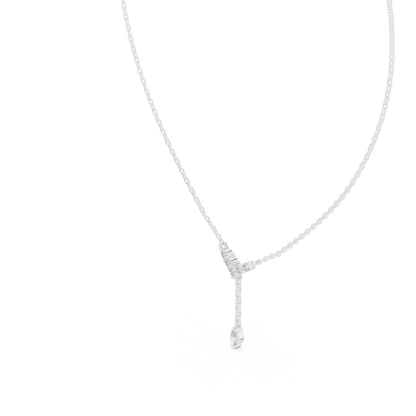 Aurora Marquise Diamond Drop Pendant Necklace