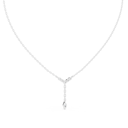 Aurora Marquise Diamond Drop Pendant Necklace