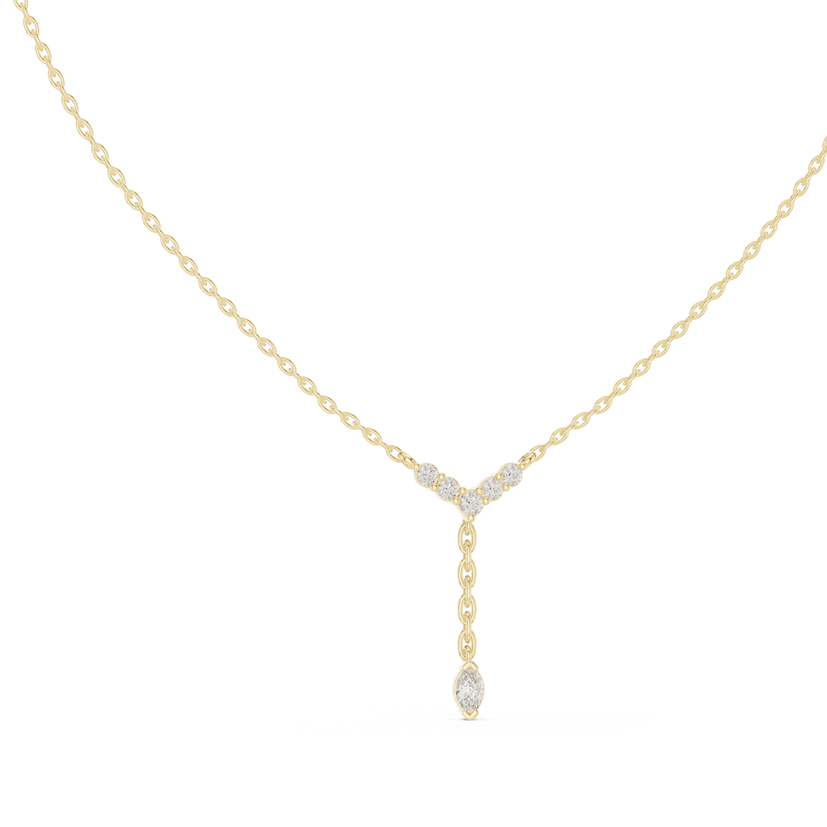 aurora marquise diamond drop pendant necklace