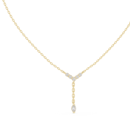 Aurora Marquise Diamond Drop Pendant Necklace