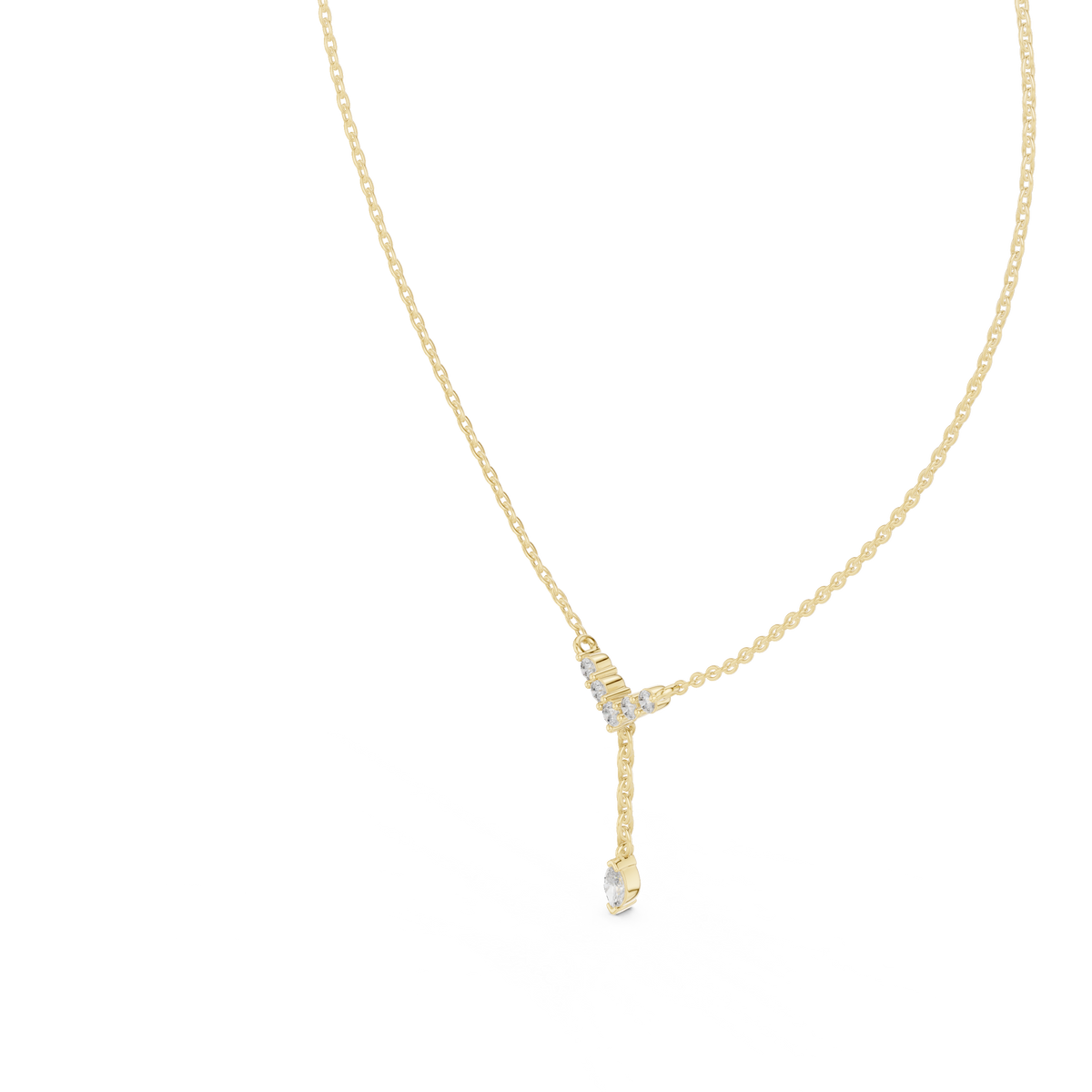 aurora marquise diamond drop pendant necklace
