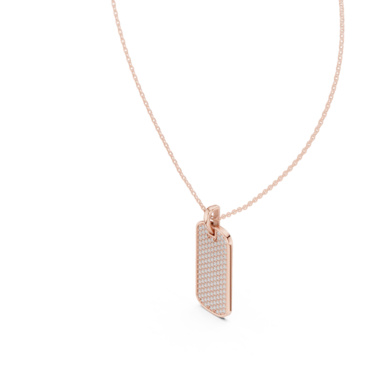 atlas diamond dog tag pendant necklace