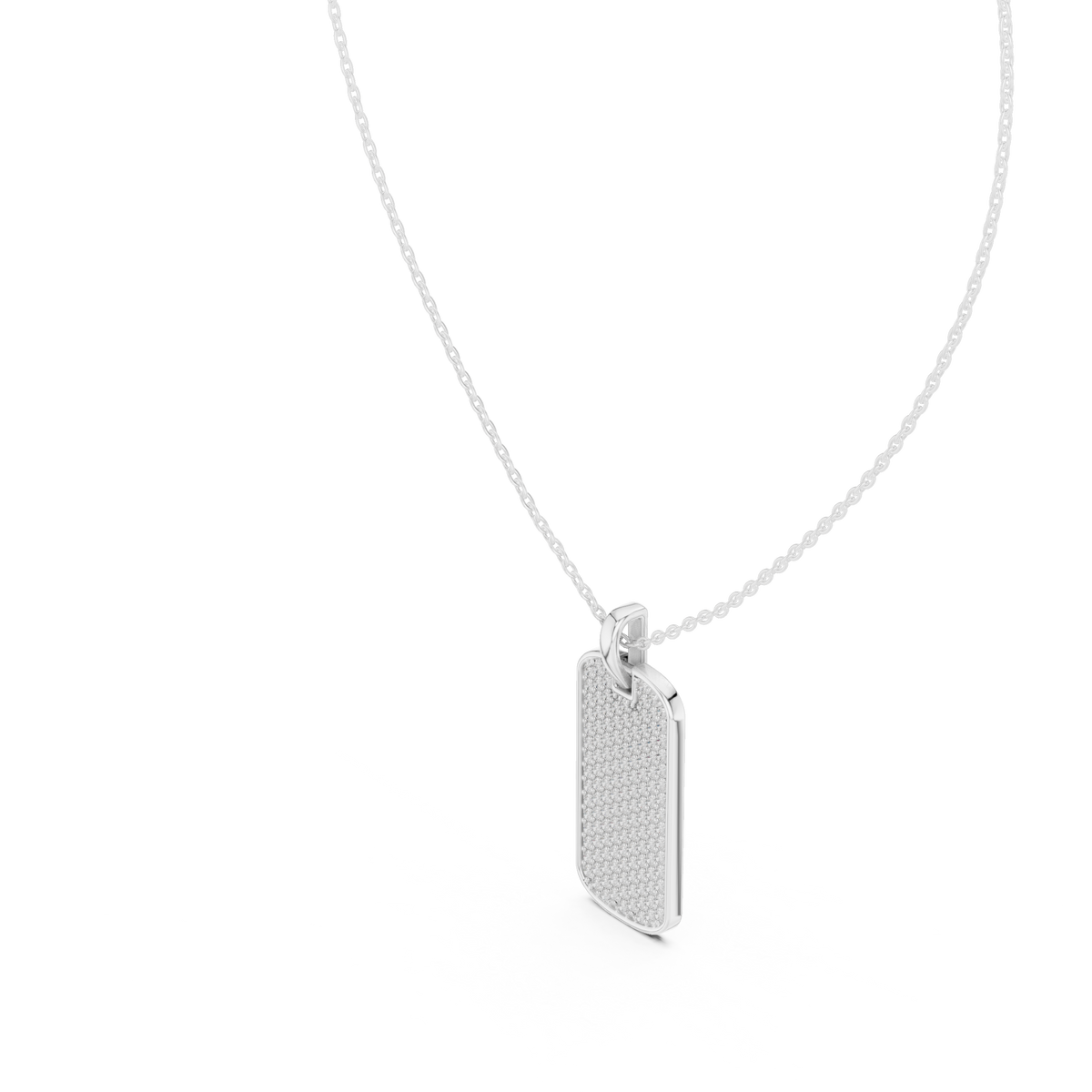 atlas diamond dog tag pendant necklace