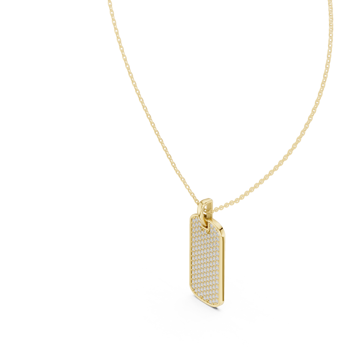 atlas diamond dog tag pendant necklace
