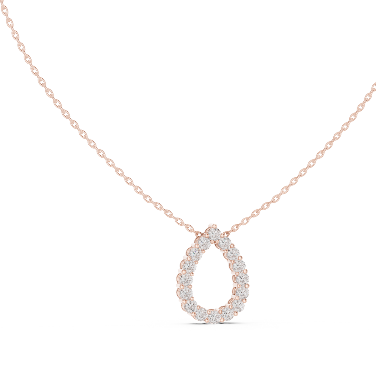seraphina pear halo diamond pendant necklace