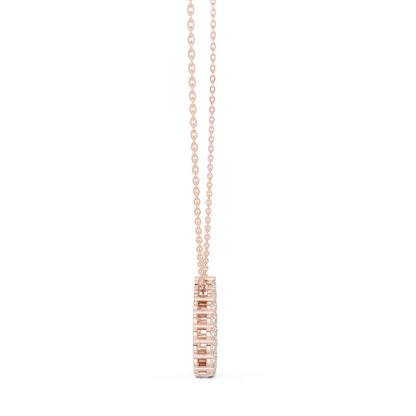 Seraphina Pear Halo Diamond Pendant Necklace