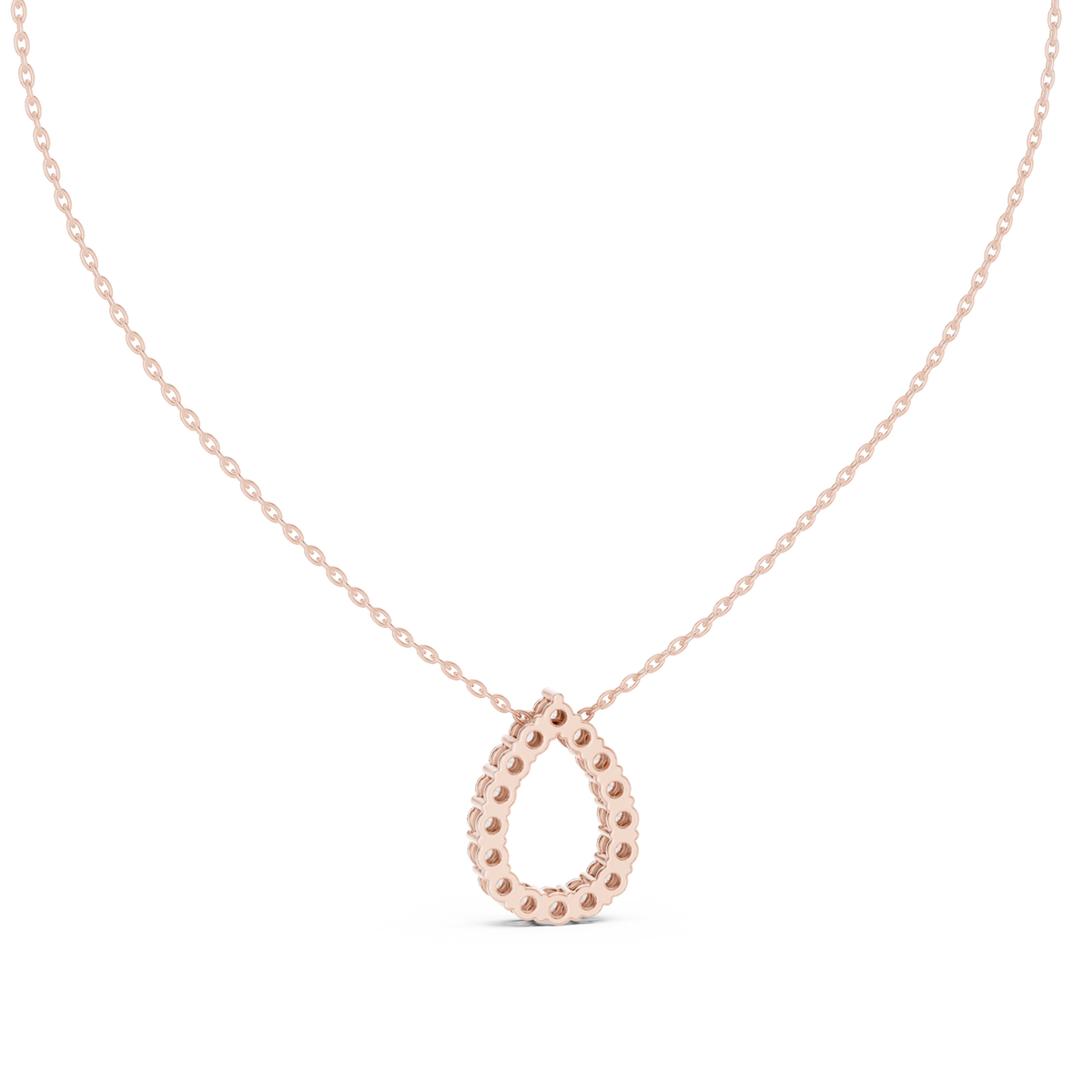 seraphina pear halo diamond pendant necklace