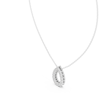 Seraphina Pear Halo Diamond Pendant Necklace