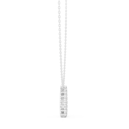 Seraphina Pear Halo Diamond Pendant Necklace