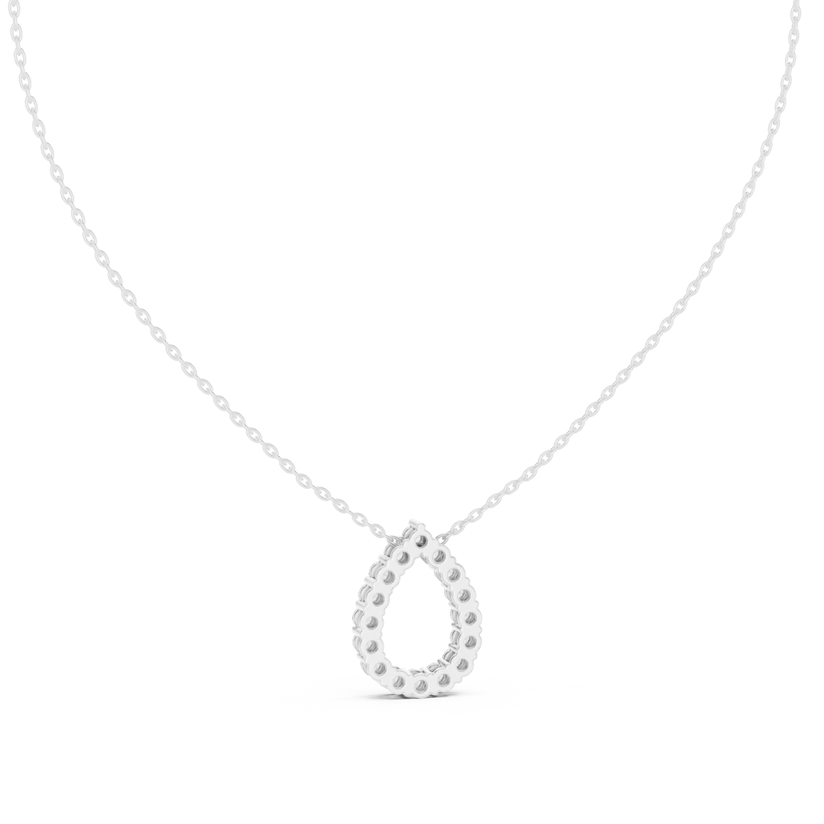 seraphina pear halo diamond pendant necklace