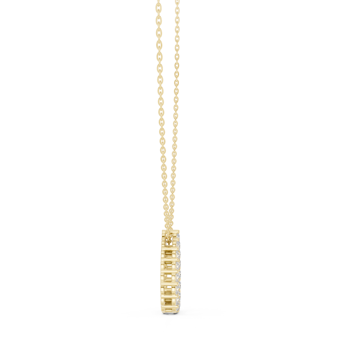seraphina pear halo diamond pendant necklace