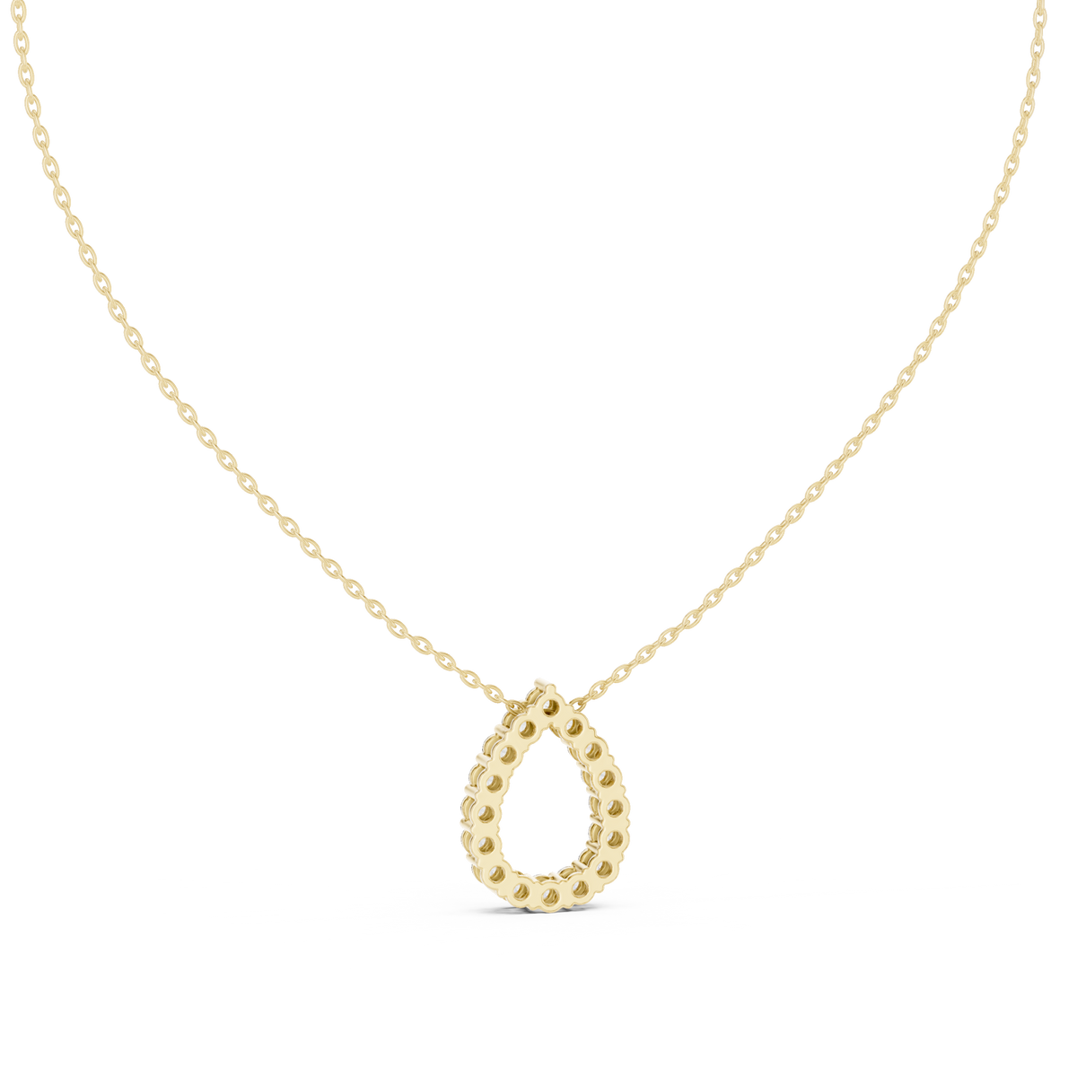 seraphina pear halo diamond pendant necklace