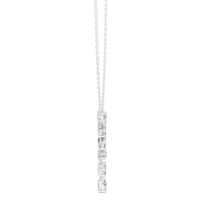Aurora Graduated Diamond Drop Pendant Necklace