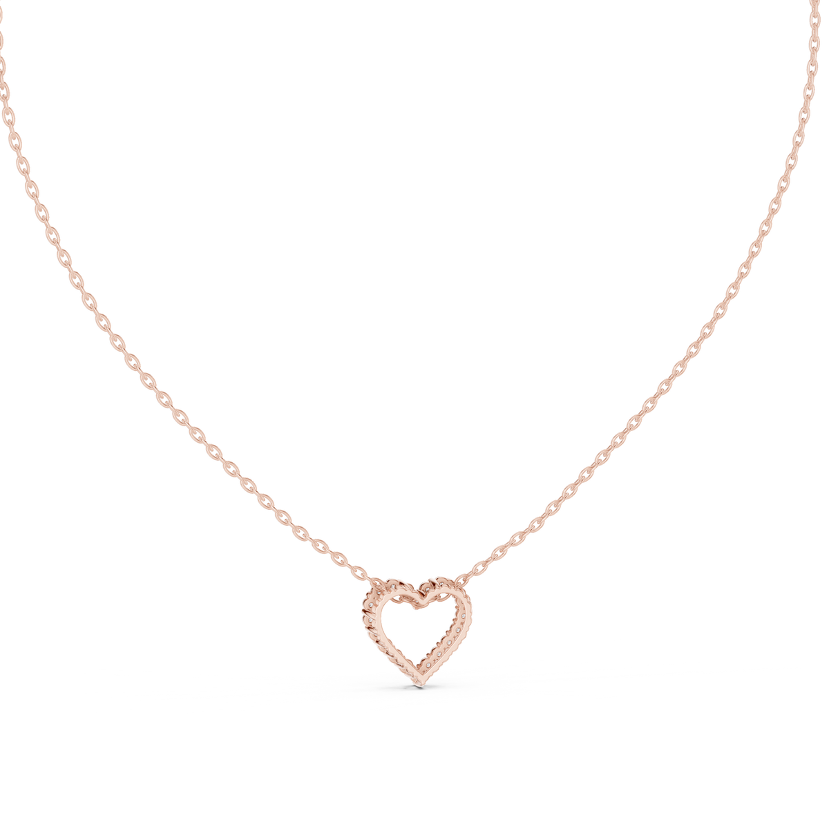 verona open heart diamond necklace