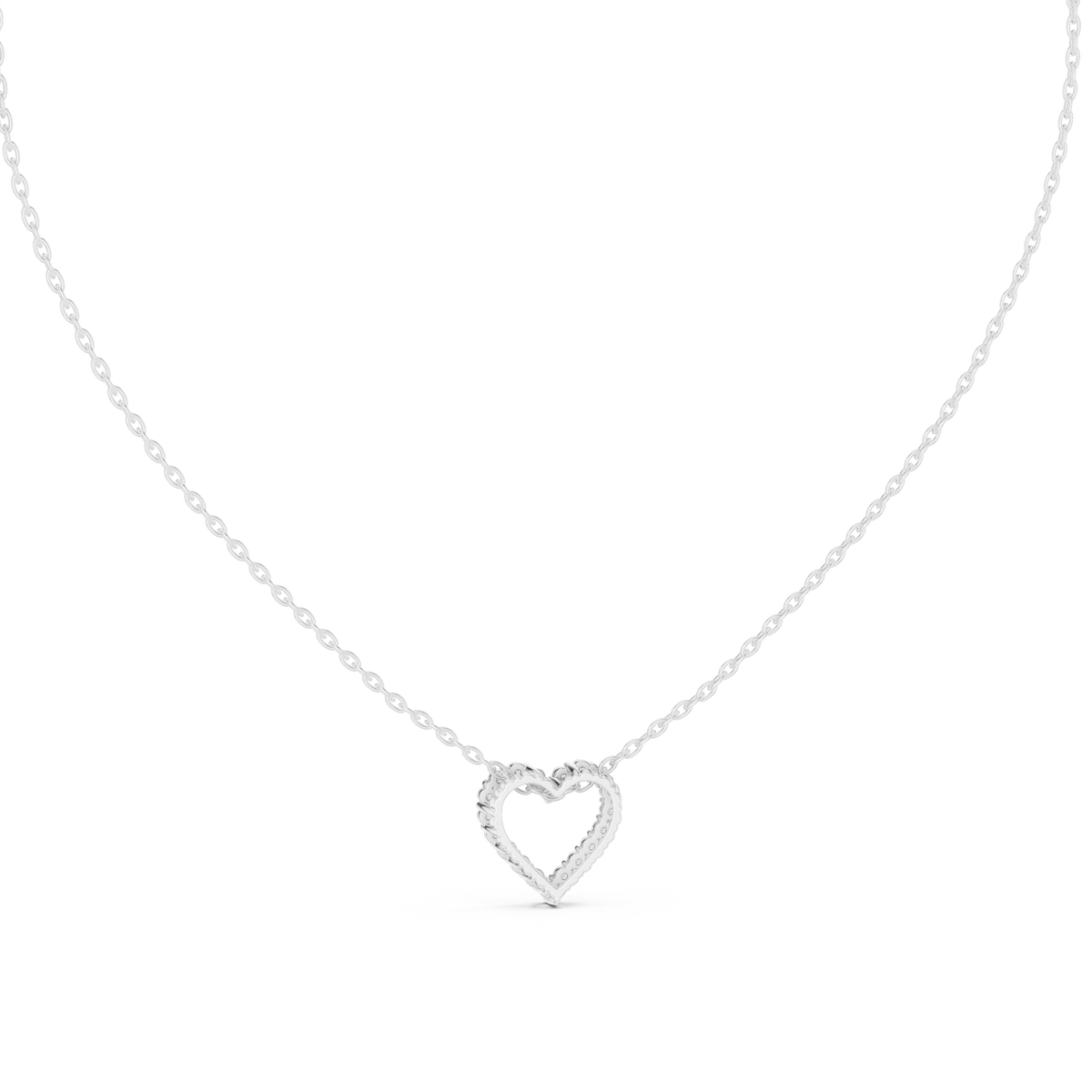 verona open heart diamond necklace