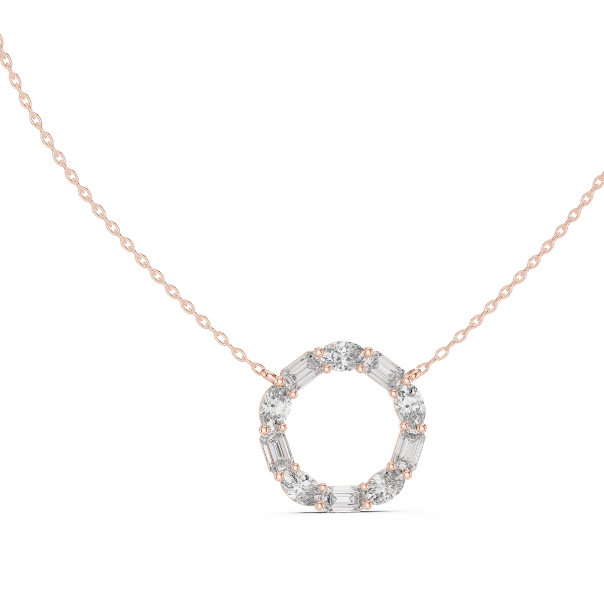 celeste circle diamond pendant necklace