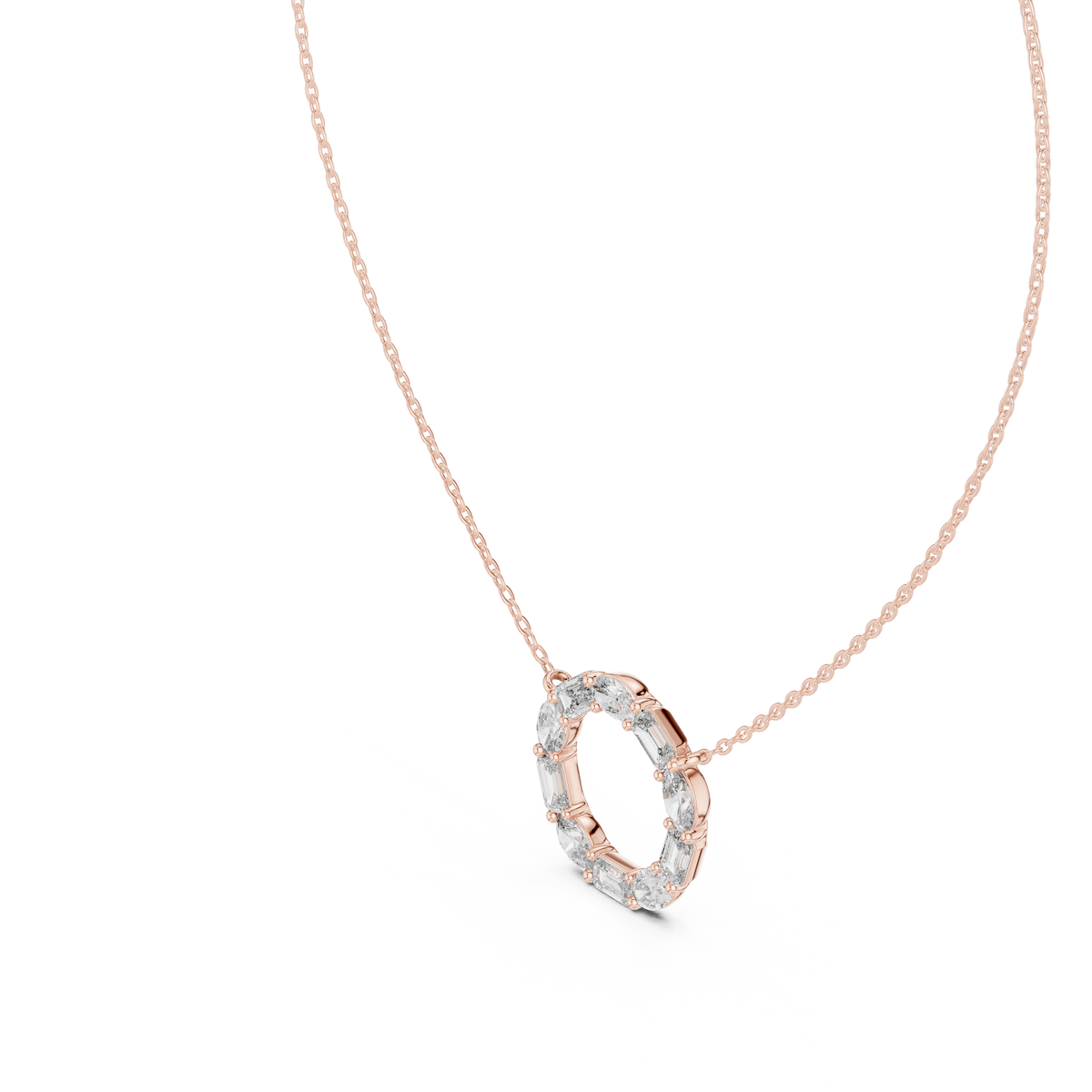 celeste circle diamond pendant necklace